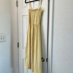 Yellow H&M Cute Summer Dress - Size Small - LIKE NEW - Adjustable Straps